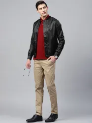 Van Heusen Men Black Solid Tailored Jacket