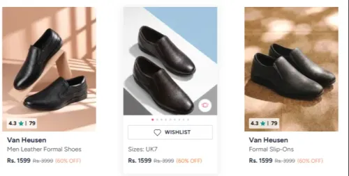 Image of Van Heusen Men Leather Formal Shoes Upto 60% OFF