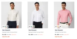 Van Heusen Mens Shirts at minimum 50% Discount
