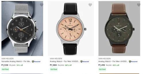 Image of Van Heusen Men's Watches @ Upto 74% Discount 