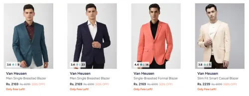 Image of Van Heusen Men's Blazers at minimum 60% Discount