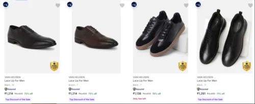 Image of VAN HEUSEN Men’s Formal Shoes at minimum 71% Discount