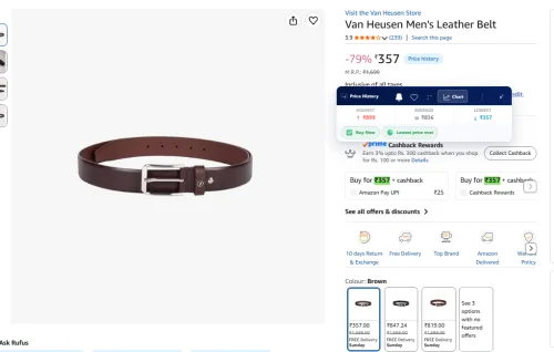 Image of Van Heusen Men's Leather Belt