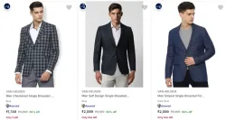 VAN HEUSEN Mens Readymade Blazers at minimum 65% Discount
