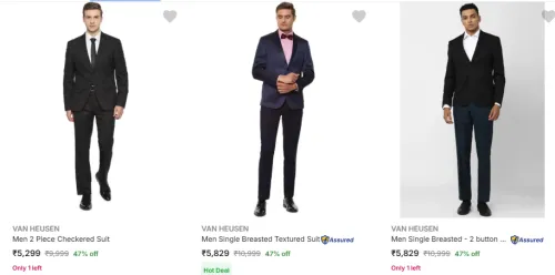 Image of Van Heusen Mens Readymade Suits @ ₹5299