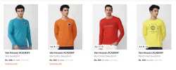 Van Heusen Mens Sweatshirts at minimum 70% Discount