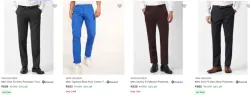 Van Heusen Mens Trousers at Minimum 50% Discount
