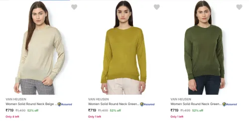 Image of Van Heusen Women's Sweaters upto 52% Discount