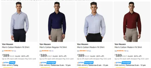 Image of Van huesen Men's Shirt at 83% Discount