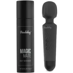 Vandelay Rechargeable Handheld Body Massager 8 Speeds Black