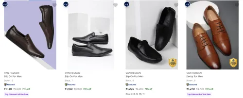 Image of VAN HEUSEN Men’s Formal Shoes at minimum 70% Discount