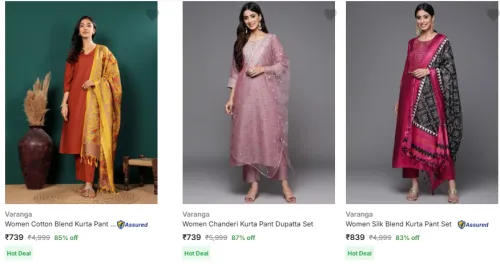Image of Varanga Women's Ethnic Sets at Minimum 70% Off