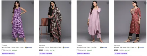 Image of Varanga Women's Ethnic Sets upto 86% Discount
