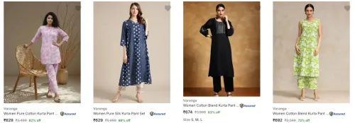 Image of Varanga Women's Ethnic Sets upto 89% Discount