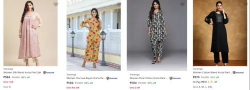 Image of Varanga Women's Ethnic Sets upto 90% Discount