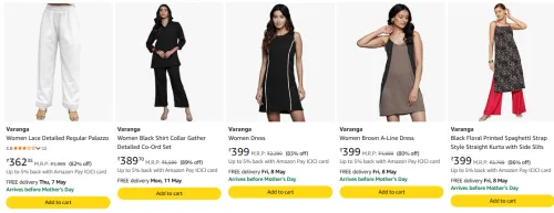 Image of Varanga Women's Fashion upto 70% discount 