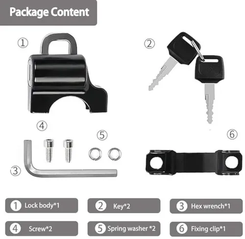 Image of Varni Enterprise Aluminium Key Lock For Helmet