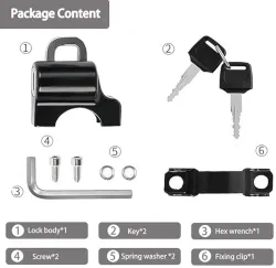 Varni Enterprise Aluminium Key Lock For Helmet
