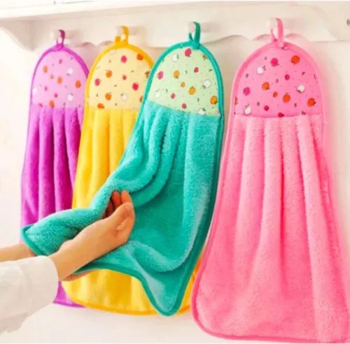 Image of VarniEcom Microfiber 300 GSM Hand Towel Set (Pack of 4) Multicolor Cloth Napkins (4 Sheets)