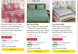vas collection double bedsheet Starting @ ₹189