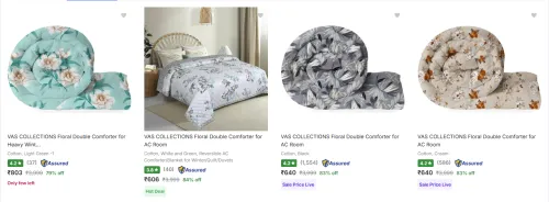 Image of Vas Collections Blankets upto 84% Discount