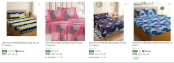 Vas Collections Double Bedsheets at minimum 70% Discount