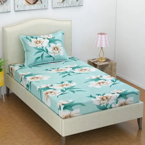 Image of VAS COLLECTIONS Pack of 1 Single Bedsheet with 1 Pillow Covers
