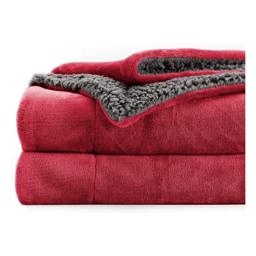 Image of VAS COLLECTIONS Super Soft Reversible Sherpa Blanket for Single Bed (56×88 in / 142×224 cm) 1.8 kg, 570 GSM – Polyester 