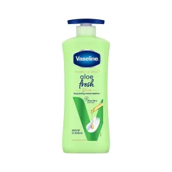 Vaseline Aloe Fresh Body Lotion,24 HR Long Lasting Moisturisation with Aloe Vera extract and Menthol, 600ml