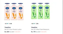 Vaseline Aloe Lotion Set Minimum 70% Discounts 