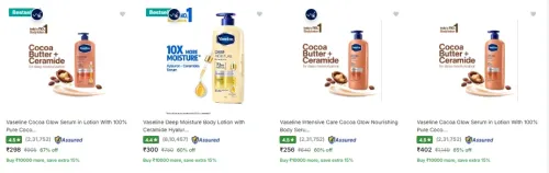 Image of Vaseline Beauty and Grooming at minimum 60% Discount