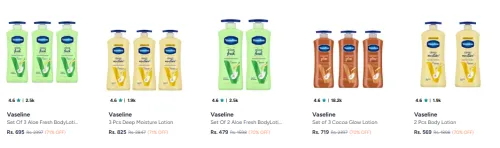 Image of Vaseline Body Lotion Up-to 71% Discount.