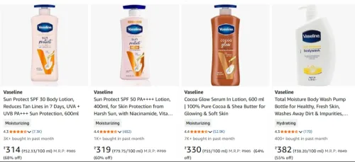 Image of Vaseline Body Lotions up to 68% Discount