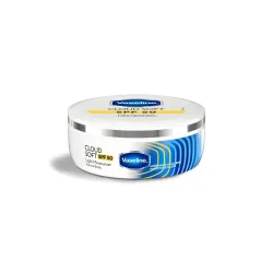 VASELINE Cloud Soft SPF 50 PA ++++ Light Moisturiser, 100 ml, for Soft and Bouncy Skin, with Ceramides & Hyaluron Moistu