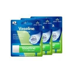 Vaseline Lip Care Cocoa Butter Lip Balm Stick 4.8g (Pack of 3)