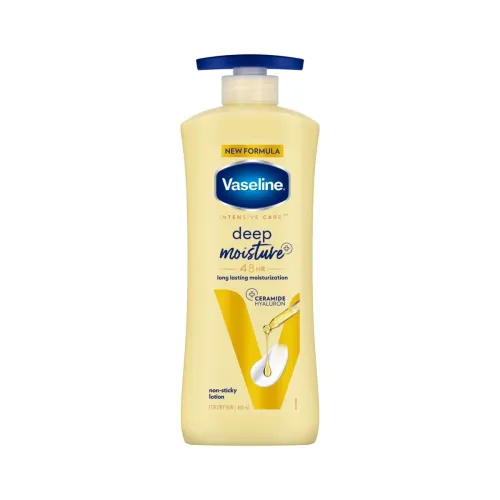 Image of Vaseline Deep Moisture Body Lotion with Ceramide Hyaluron Fillers | 10X More Moisture for Cushion Soft Glowing Skin | Fo