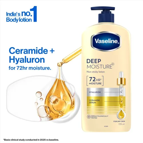Image of Vaseline Deep Moisture Non Sticky Body Lotion with Ceramide Hyaluron10X More