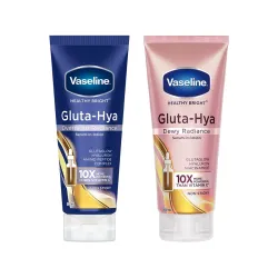 Vaseline Gluta-Hya Overnight Radiance, Serum-In-Lotion, 200ml + Vaseline Gluta-Hya Dewy Radiance, 200ml, Serum-In-Lotion