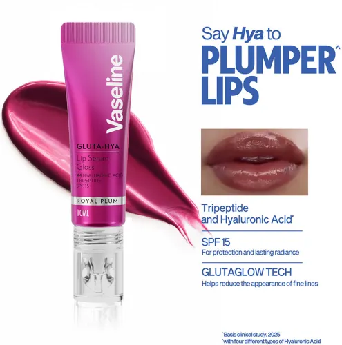 Image of Vaseline Gluta-Hya Royal Plum Lip Serum Gloss, SPF15