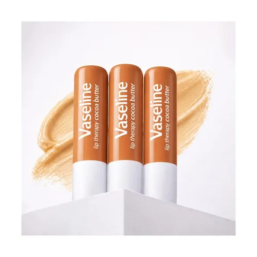 Image of Vaseline Lip Care Cocoa Butter Lip Balm Stick 4.8g (Pack of 3)