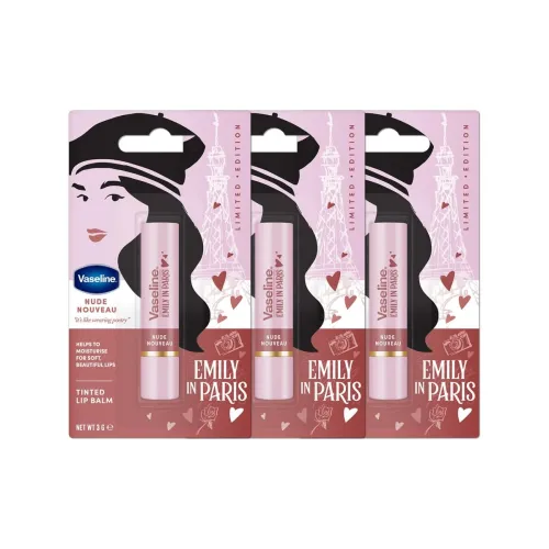 Image of Vaseline Nude Tinted Lip Balm Pack 3