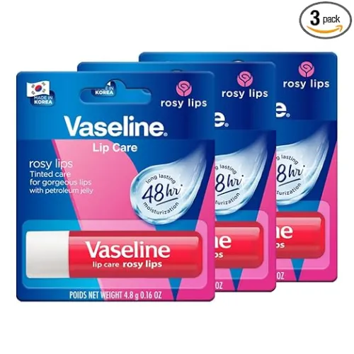 Image of Vaseline Lip Care Rosy Lips Tinted Lip Balm Stick 4.8g (Pack of 3)
