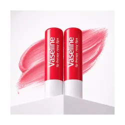 Vaseline Lip Care Rosy Lips Tinted Lip Balm Stick 4.8g (Pack of 2)