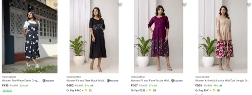 Image of Vastraamall Women's Dresses upto 83% Discount