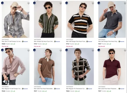 Image of VASTRADO Men's Cloths at minimum 60% Discount