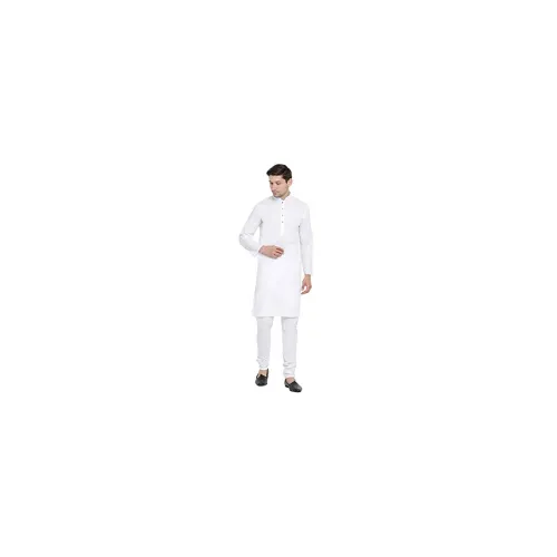 Image of VASTRAMAY Mens Cotton Blend Kurta Pyjama Set - Classic Ethnic Attire for Timeless Style and Cultural Celebrations || Sol