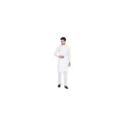 VASTRAMAY Mens Cotton Blend Kurta Pyjama Set - Classic Ethnic Attire for Timeless Style and Cultural Celebrations || Sol