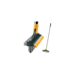 Vasukie 3 in 1 Bathroom Cleaning Brush with Wiper Tiles Cleaning Brush Floor Scrub Bathroom Brush with Long Handle 120° Rotate Bathroom Floor Cleaning Accessories Brush (Yellow) CRPL