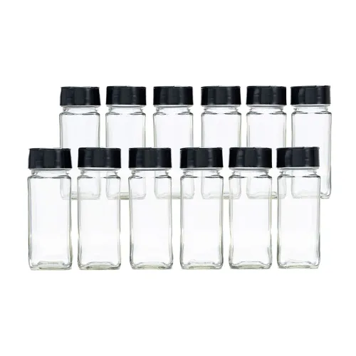 Image of Vasukie Square Glass Salt & Pepper Shaker Set (12 Pcs, 120ml)