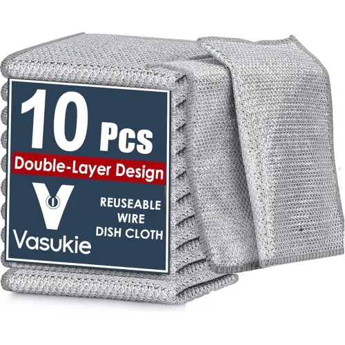Image of Vasukie Stainless Steel Wire Dishwashing Dishcloth PACK OF 10